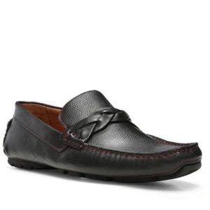 DONALD PLINER Deacon Leather Braided Loafer In Black Size 8.5